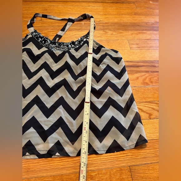 COPY - 🖤 Charlotte Russe Chevron Beaded Halter Top - Picture 2 of 6